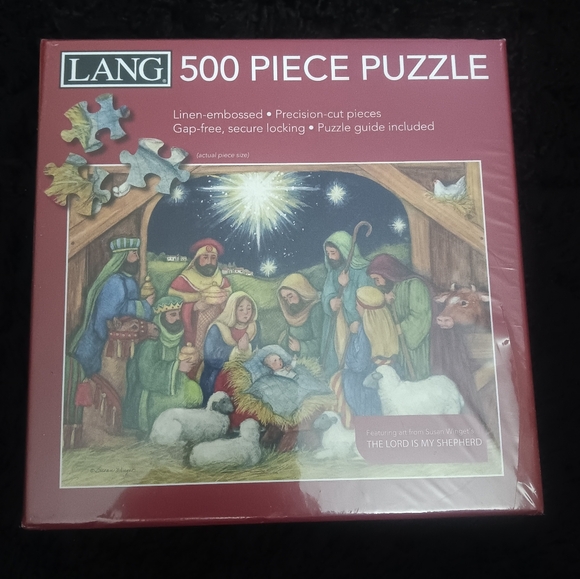 NATIVITY HOLY NIGHT LANG 500 PIECE PUZZLE. NIB - Picture 2 of 6